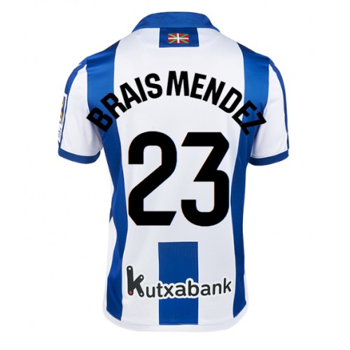 Echipament fotbal Real Sociedad Brais Mendez #23 Tricou Acasa 2024-25 maneca scurta Echipament fotbal Real Sociedad Brais Mendez #23 Tricou Acasa 2024-25 maneca scurta